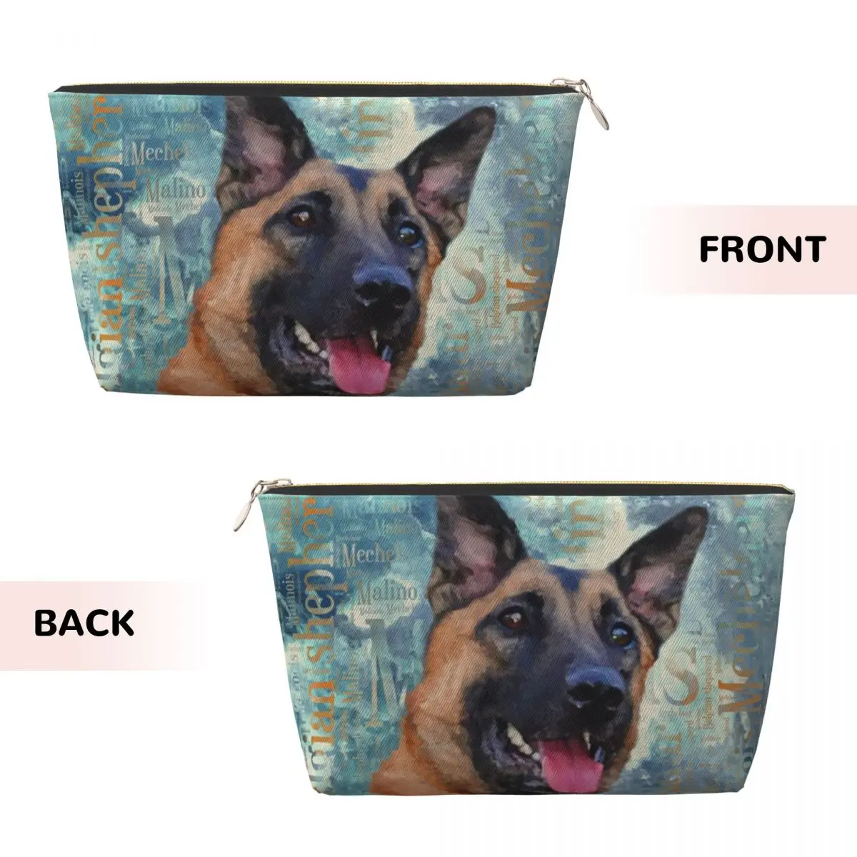 Custom Travel Malinois Dog Toiletry Bag Cute Belgian Shepherd Mechelaar Cosmetic Makeup Organizer Beauty Storage Dopp Kit Case