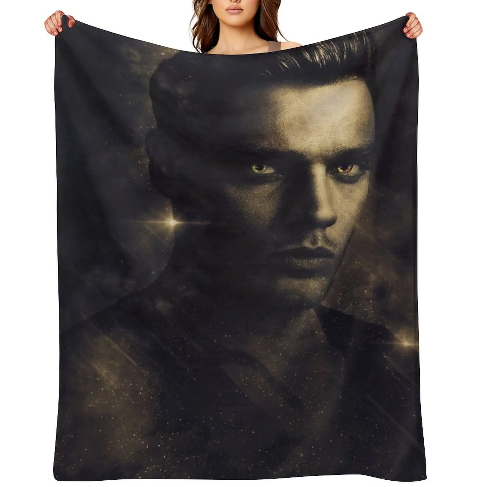 

Jace Herondale Gold Throw Blanket Decorative Sofas cosplay anime Baby Blankets For Sofas Blankets