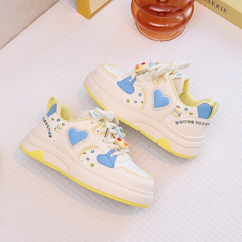 

Kids'Casual Shoes Sneakers Cartoon Hello Kitty PU Leather For Girls Printed Anti-slip Breathable Blue Pink Shoes Size 26-37