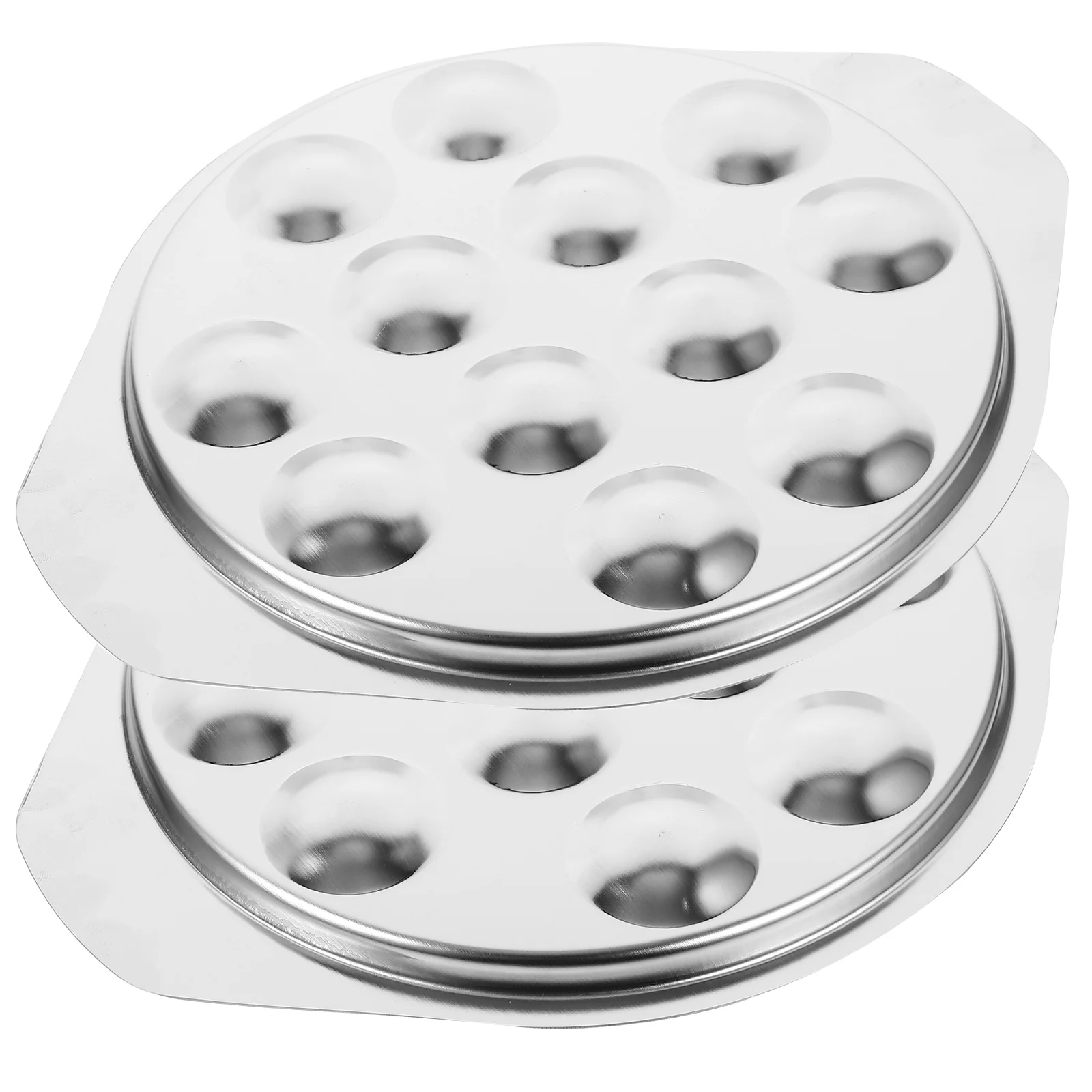 

2 Pcs Snail Dish Mini Cake Serving Tray Baking Plate Mushroom Conch Escargot for Kitchen Stainless Steel