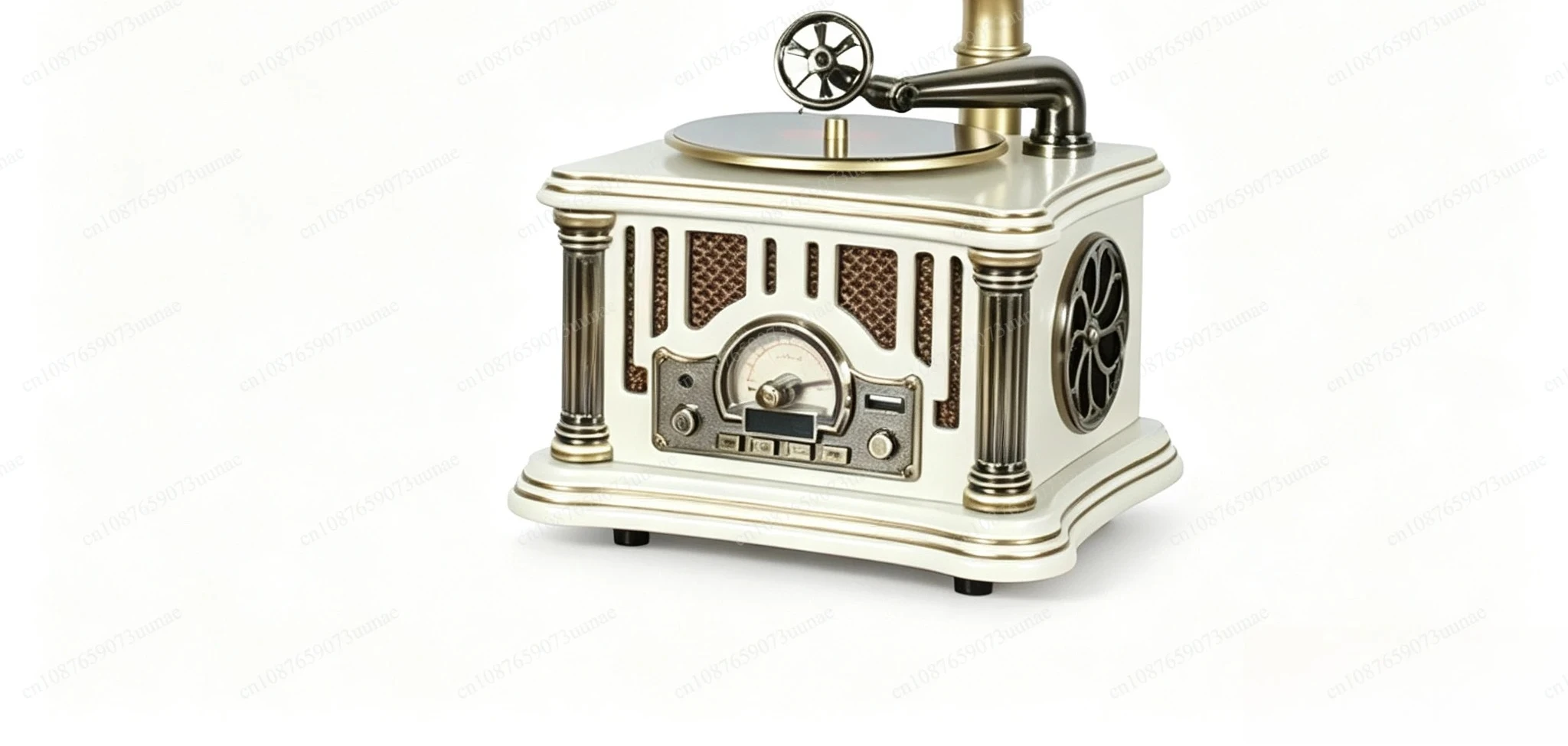 Retro Bluetooth Vinyl Record Player European Solid Wood Phonograph Vintage Old‑fashioned Audio Device for Living Room Home