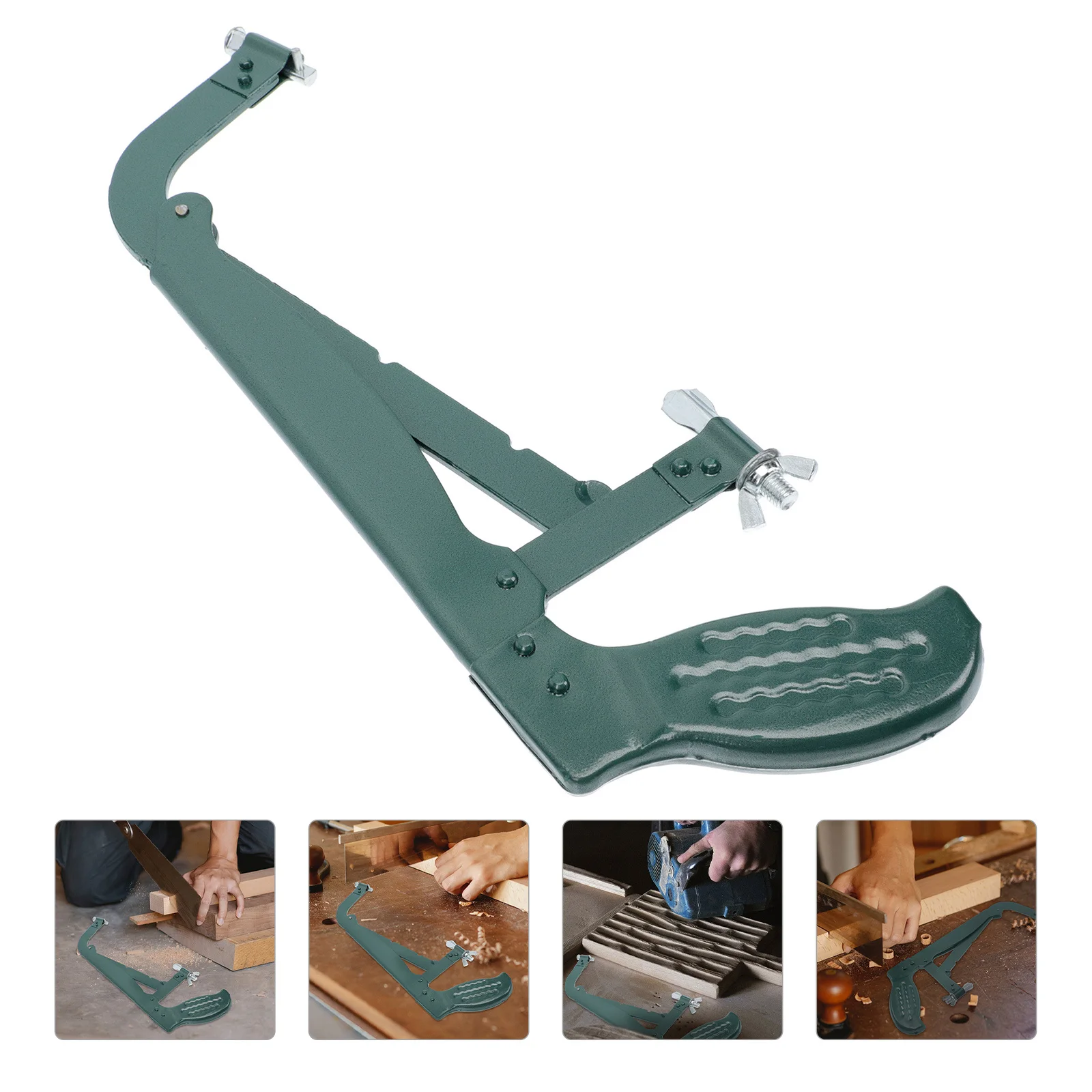 1개 핸드 프레임 휴대용 철제 활형 조절 가능한 텐션 논슬립 핸들 목재 플라스틱 대나무 절단에 이상적