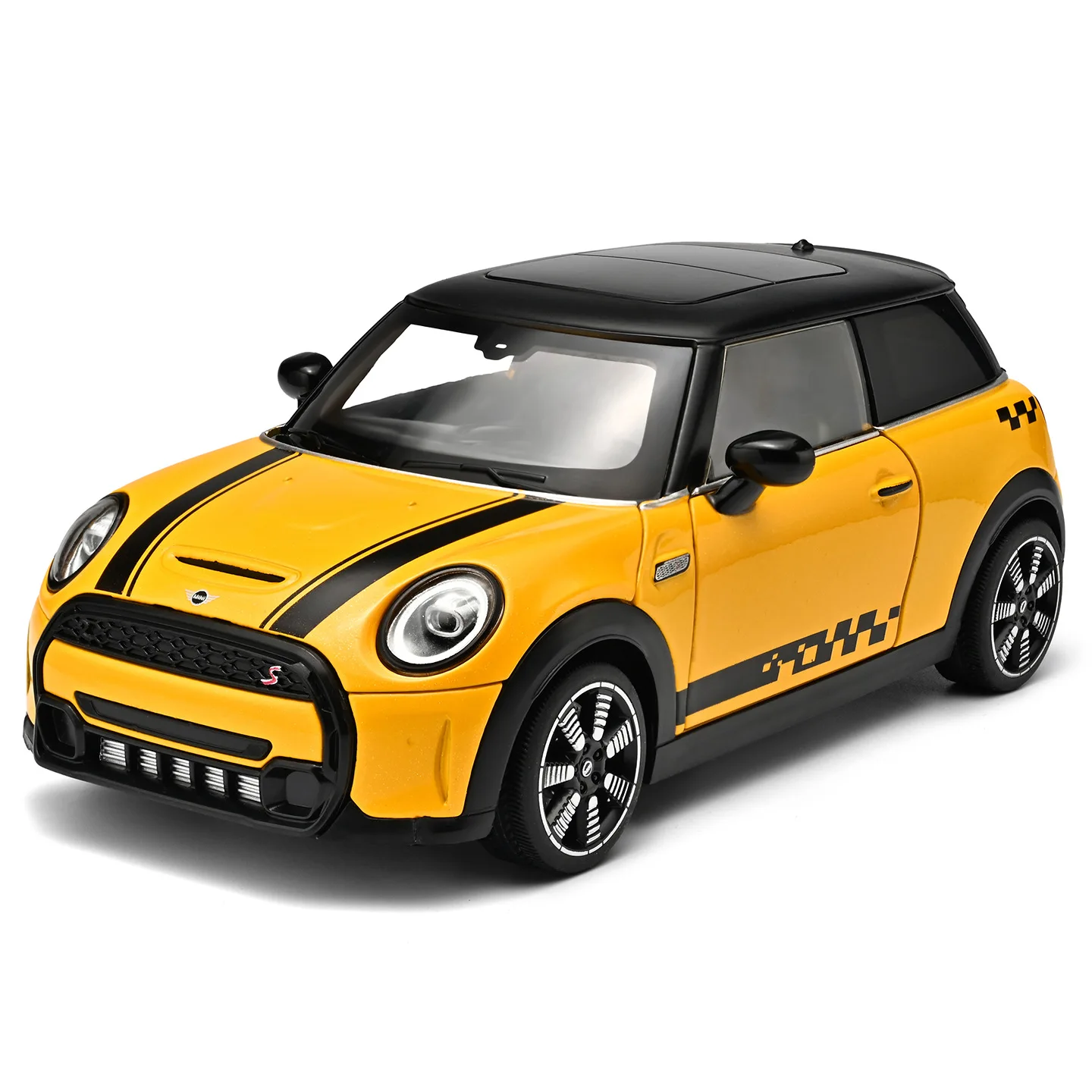 1:24 Mini Cooper S Classic Version Retro British Compact Car Exquisite Alloy Die-cast Model Pull Back Desktop Decoraction