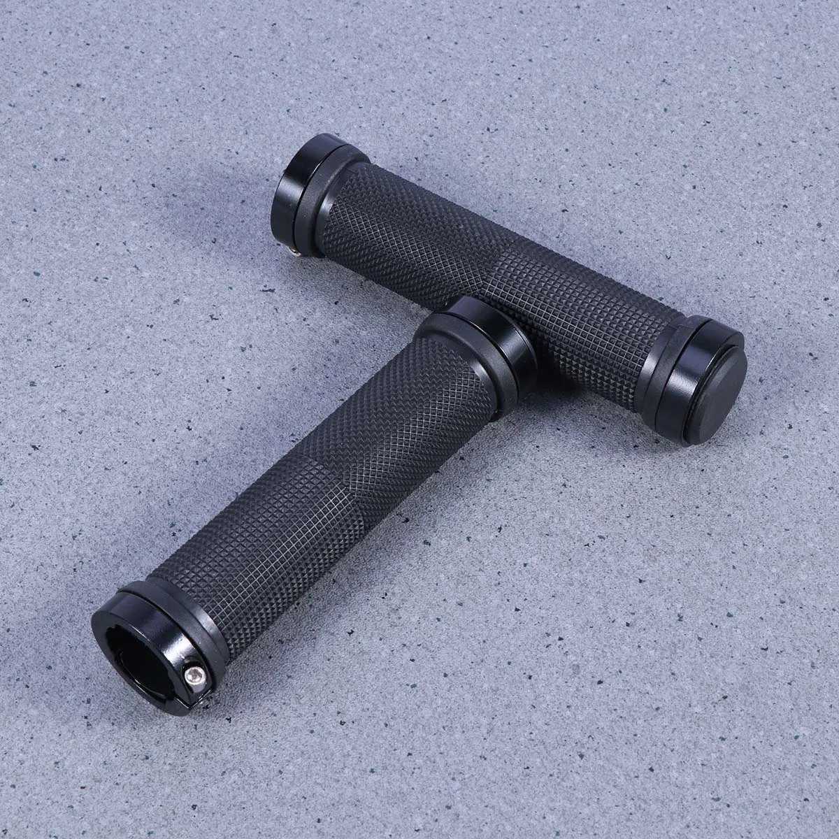 

1 Pair Mountain Bike Handle Sleeve Set Double Lock Aluminum Alloy Antiskid Ergonomic Soft Grip Granular Design For Scooter