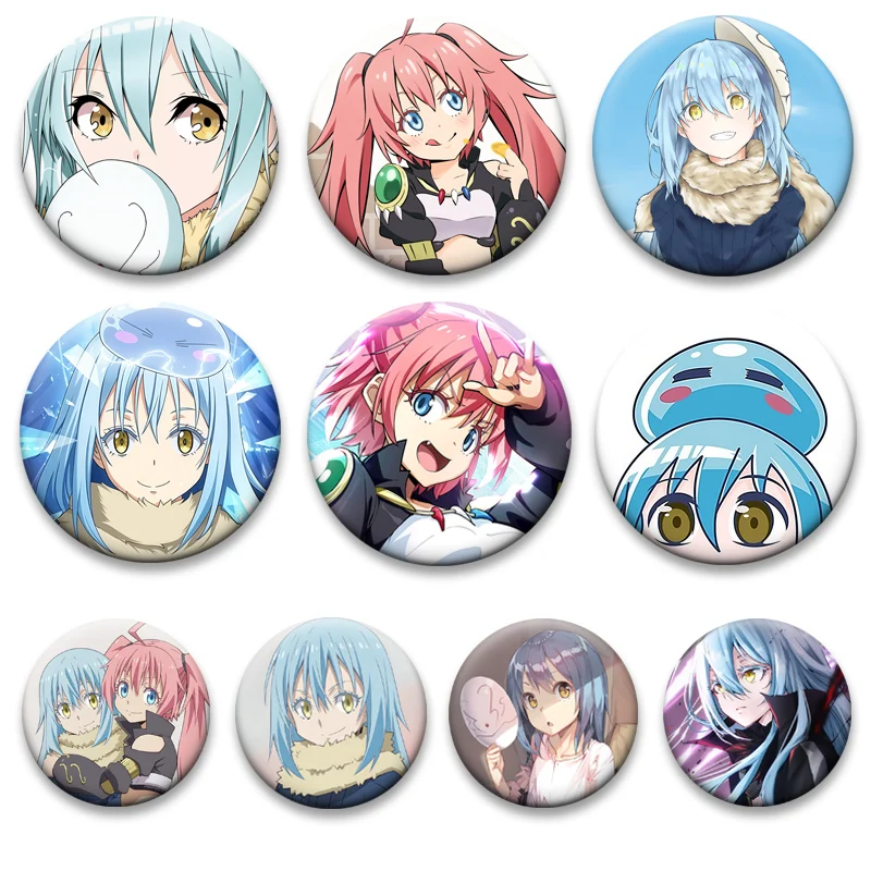 Anime That Time Got Reincarnated As A Slime Brooches TenSura,Rimuru Tempest,Veldora Tempest Lapel Pins Cartoon Badge Bag Decor