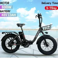 New Electric Bicycle Powerful 1000W 48V 13AH Electric Bike Adult Bike Snow Mountain 20 Inch Folding Fat Tyre Ebike For Man Women