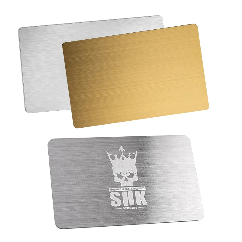 

Custom Customized Cheap Die Cut Metal Credit Card Stainless Steel Vip Member Metal Business Cards for Laser Engraving