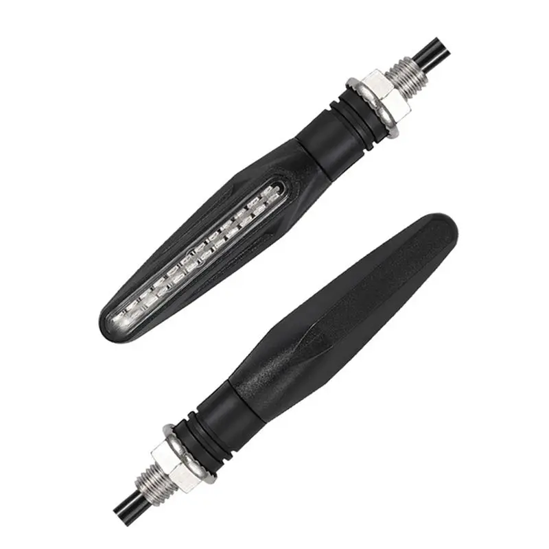 Superior-White Amber 24LED Front Rear Motorcycle Turn Signals - Dynamic Blinker Flasher Light For Safety And Visibility
