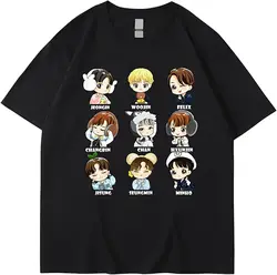 Stray Kids Merchandise,Stray Kids T-Shirt Jisung Felix Hyunjin Woojin Minho Changbin Tee Unisex Skz Top for Womens