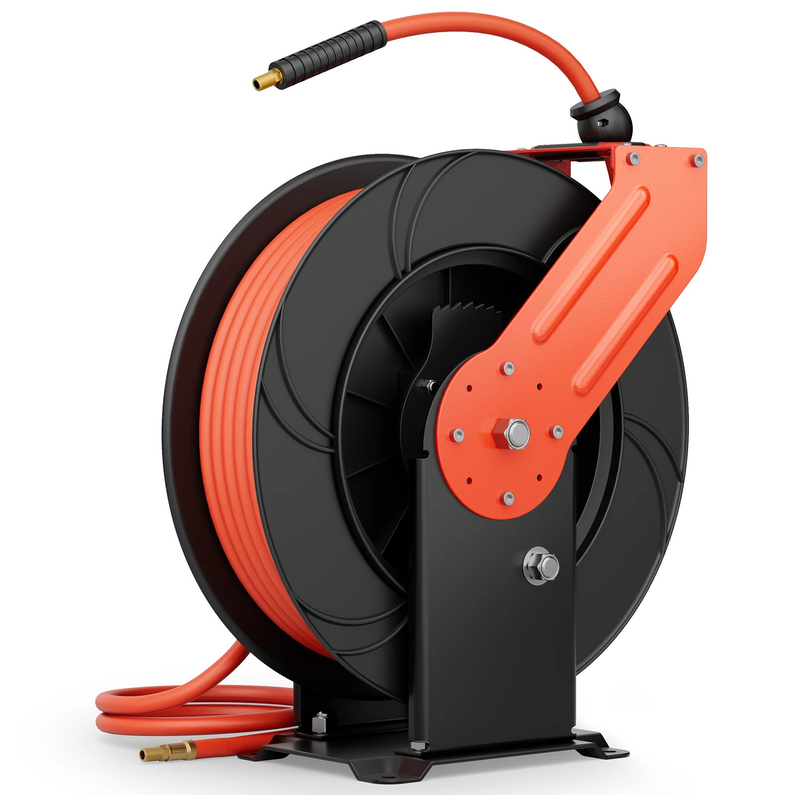 

Retractable Air Hose Reel 3/8 In X 33 ft Hybrid Hose, Adjustable Double Arm Hose Reels Heavy Duty Industrial Reel, Max 300PSI