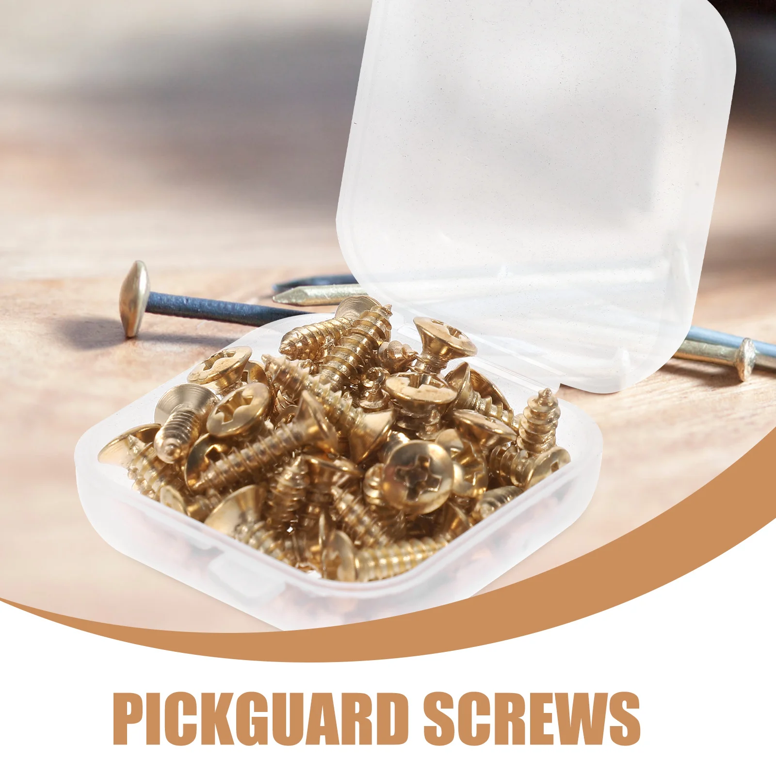 50Pcs Guitar Pickguard Iron Screws Fixator 3x12mm Electric Bass Panel Mounting Replacement Accessories Guitar Screws