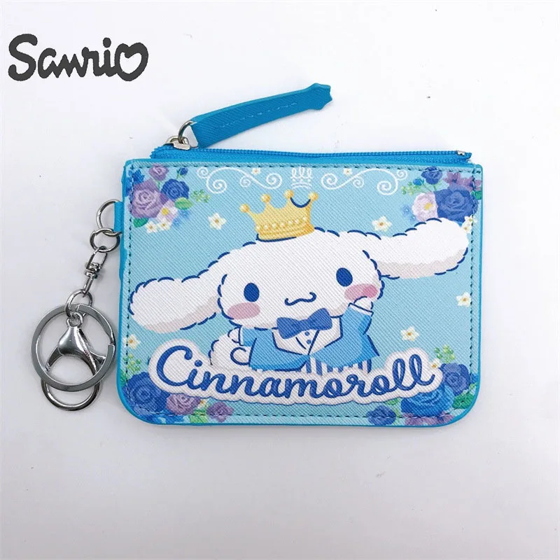 New Sanrio Kuromi My Melody Anime Coin Purse Cartoon Cinnamoroll Children Card Bag Cute Girls Pu Wallet Children Birthday Gifts