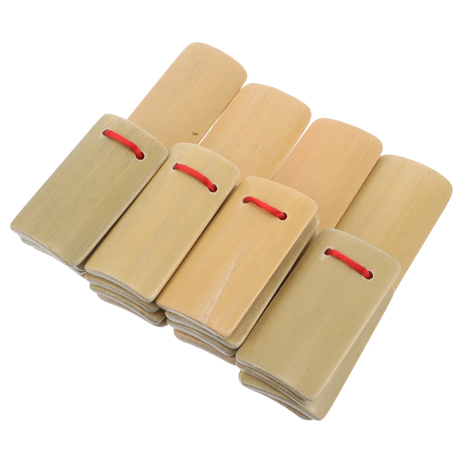 4 Uds. De claquetas de bambú para niños, castañuelas de mano, instrumentos musicales tradicionales chinos Kuaiban para principiantes, música familiar para escenario
