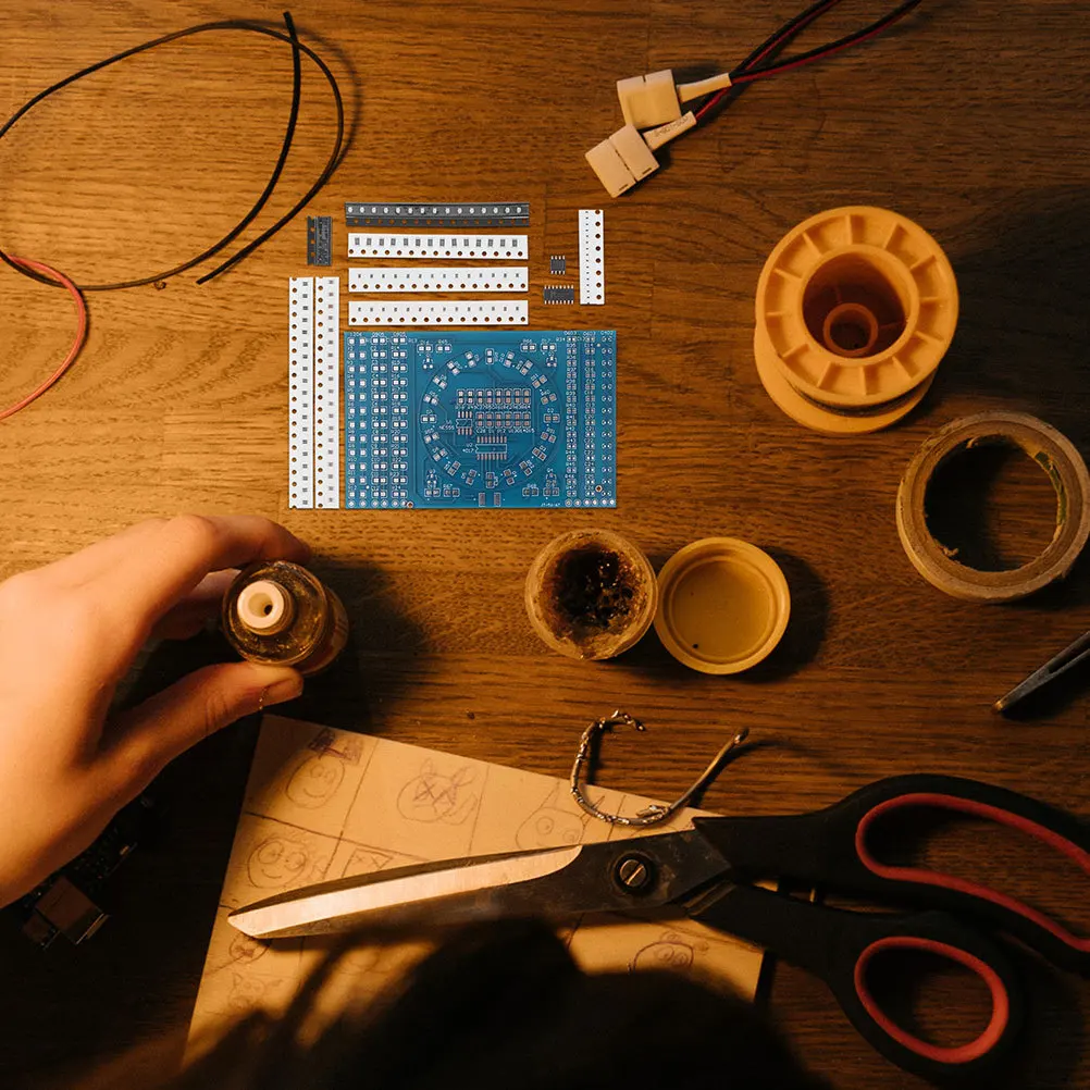 

2 Sets Soldering Practice Kit Smd Components For Beginners Diy Learning Board Electronic Training Set Schools Workplaces