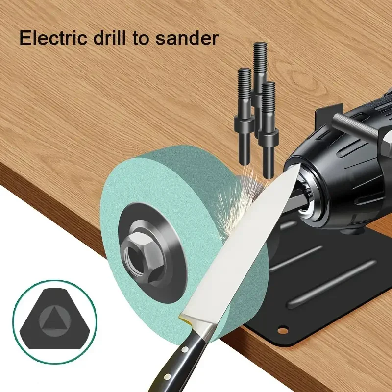 Mole Tamponi per lucidatura Testa di conversione smerigliatrice Supporto per trapano elettrico Base levigatrice Smerigliatrice in metallo Disco abrasivo per utensile rotante