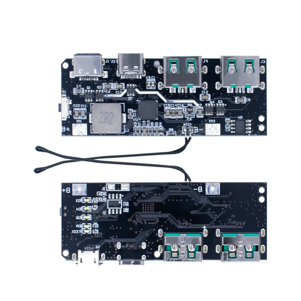 QC3.0 QC4.0 LED Dual USB 5V 4.5A 22.5W Micro/Type-C USB Mobile Power Bank 18650 Circuit Protection/Charging Module Temperature
