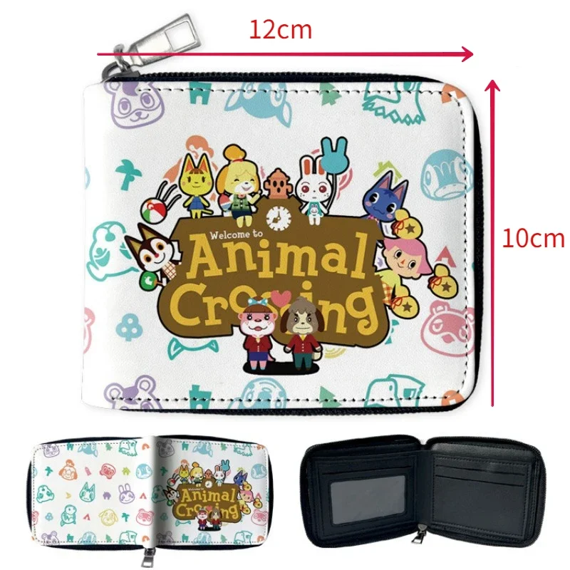 Portafogli con cerniera Anime Animal Crossing per le donne portamonete in pelle PU cartone animato per le donne portafoglio carino porta carte