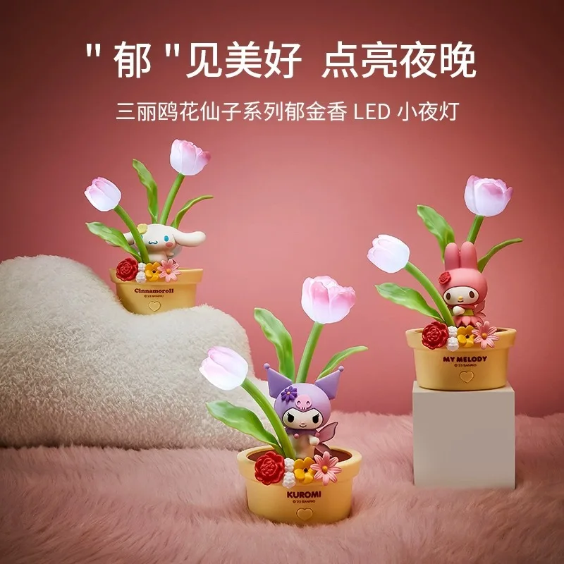 

Sanrio Flower Fairy Series Led Night Light For Sleeping Birthday Gift Animation Peripheral Kuromi Cinnamoroll My Melody