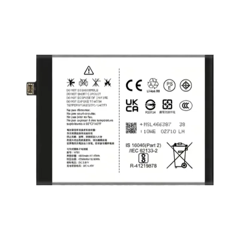 NT01 3.87V 4500mAh 17.42Wh Replacement Phone Li-in Battery for Nothing Phone 1 One High-Capacity Mobile Phone Battery