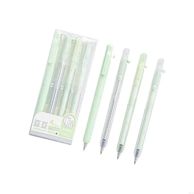 

4PCS Plastic Gel Inks Pen for School Office Supplies Retractable Gel Pen 0.5MM