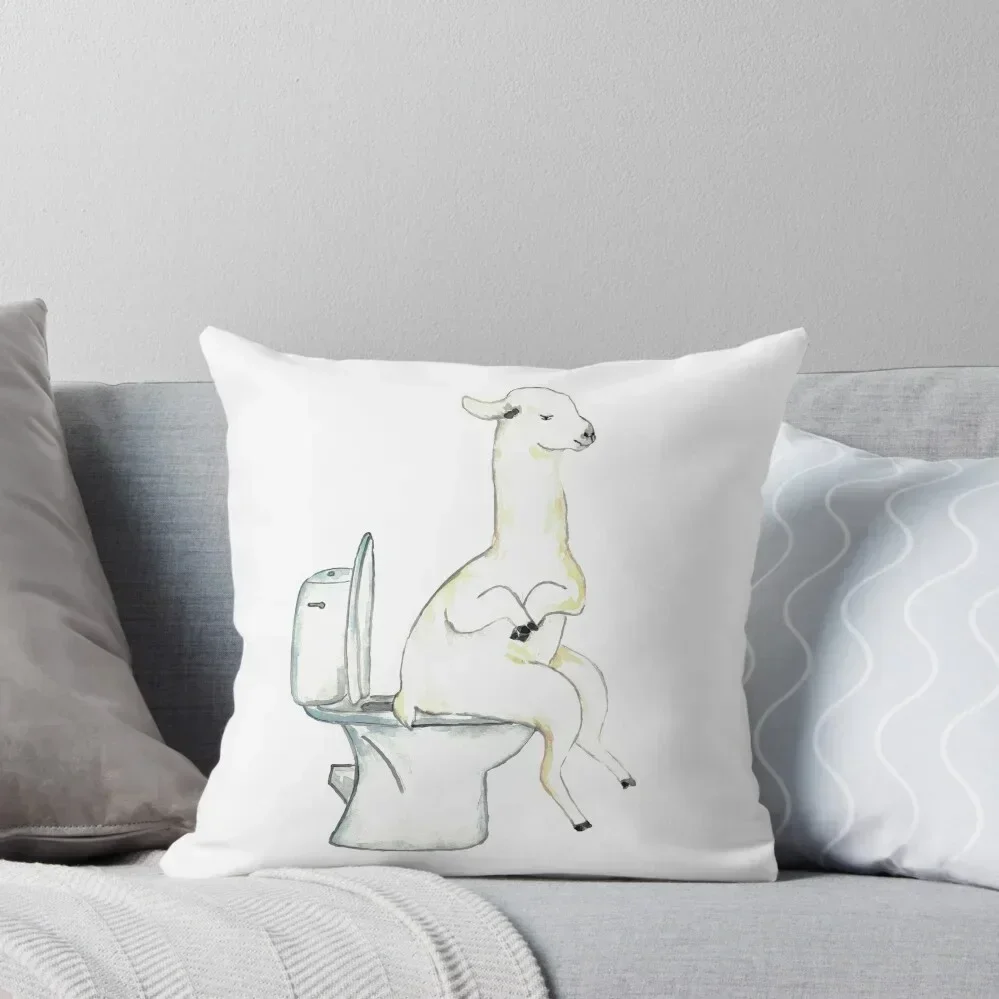 

Llama toilet Painting Wall Poster Watercolor Throw Pillow Christmas Pillowcase ornamental pillows Cushion Cover pillow