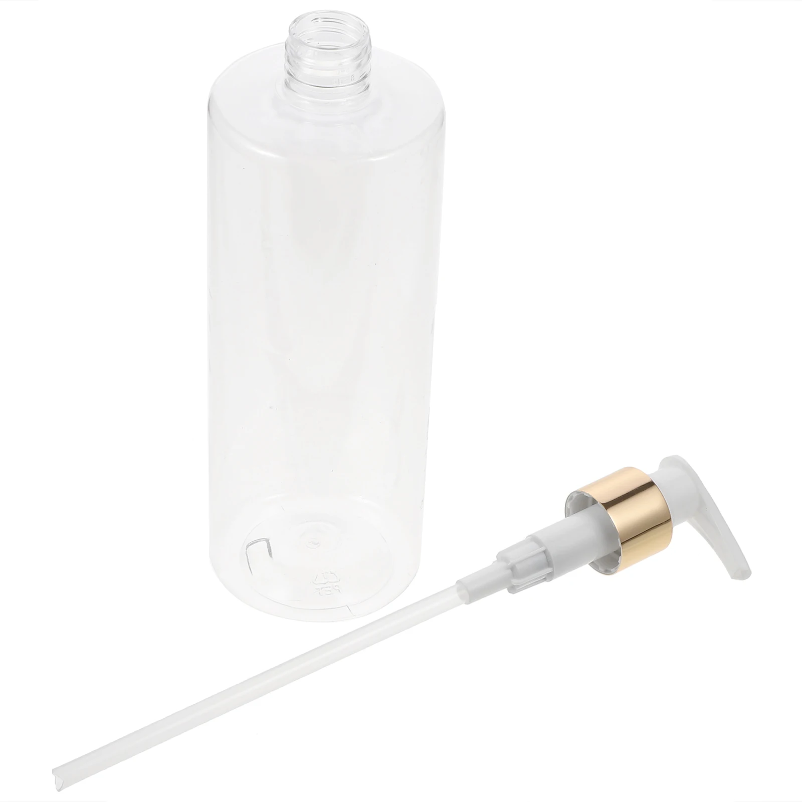 

1pc 500Ml Empty Transparent Storage Bottle Leakproof Shampoo Lotion Container Bathroom Plastic Space Saving Reusable