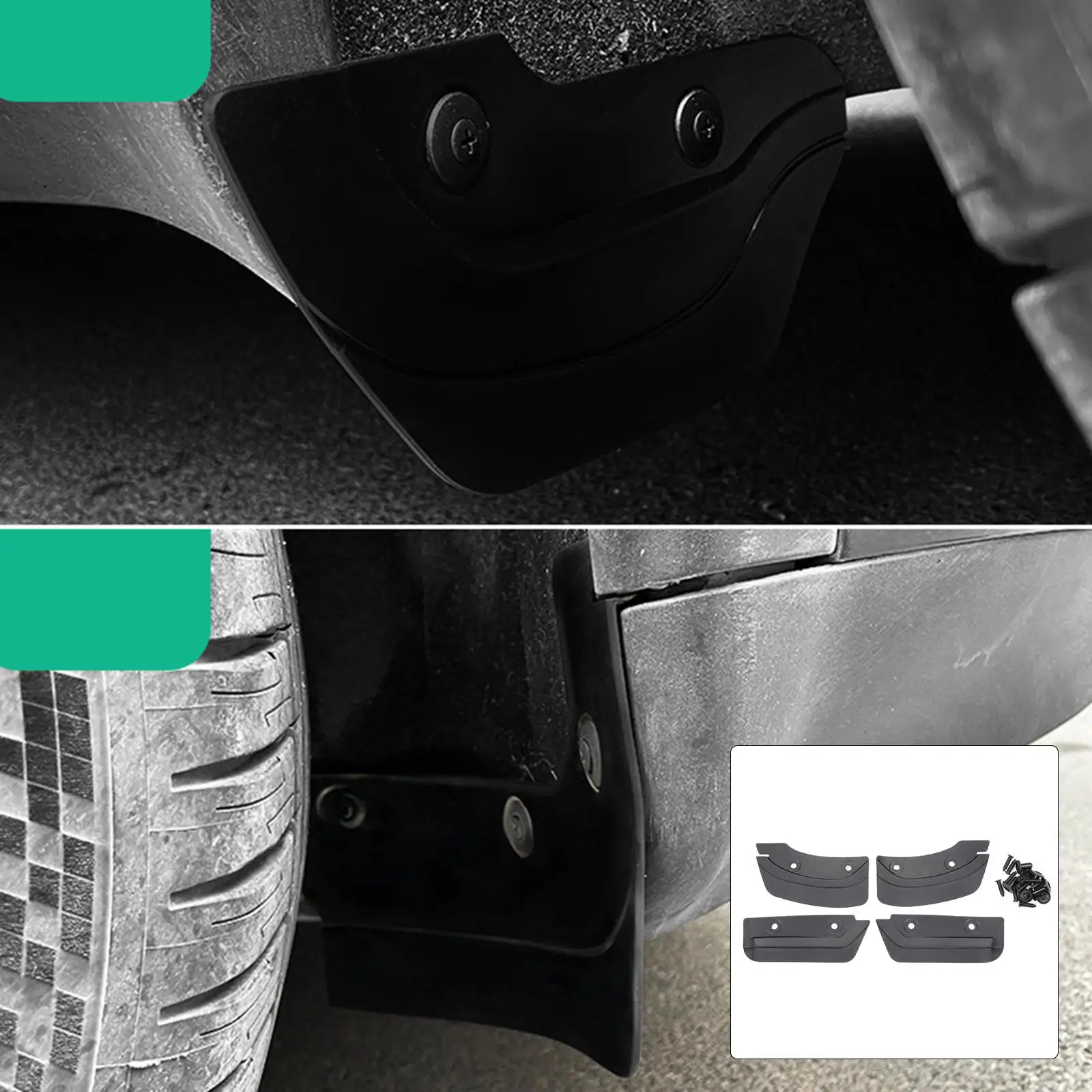 Mud Flaps Accessory Sediment Protection Mudguard Splash Guards Mudflaps for Model 3 Easy Installation