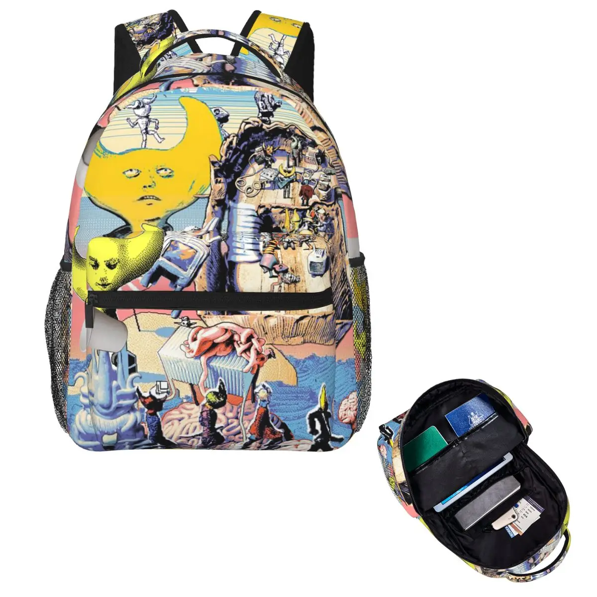 Hylics 2 Surreal Role-playing Game Independent Game Student Backpack School Bag Daypack for Men Women Bookbag Shoulder Bags
