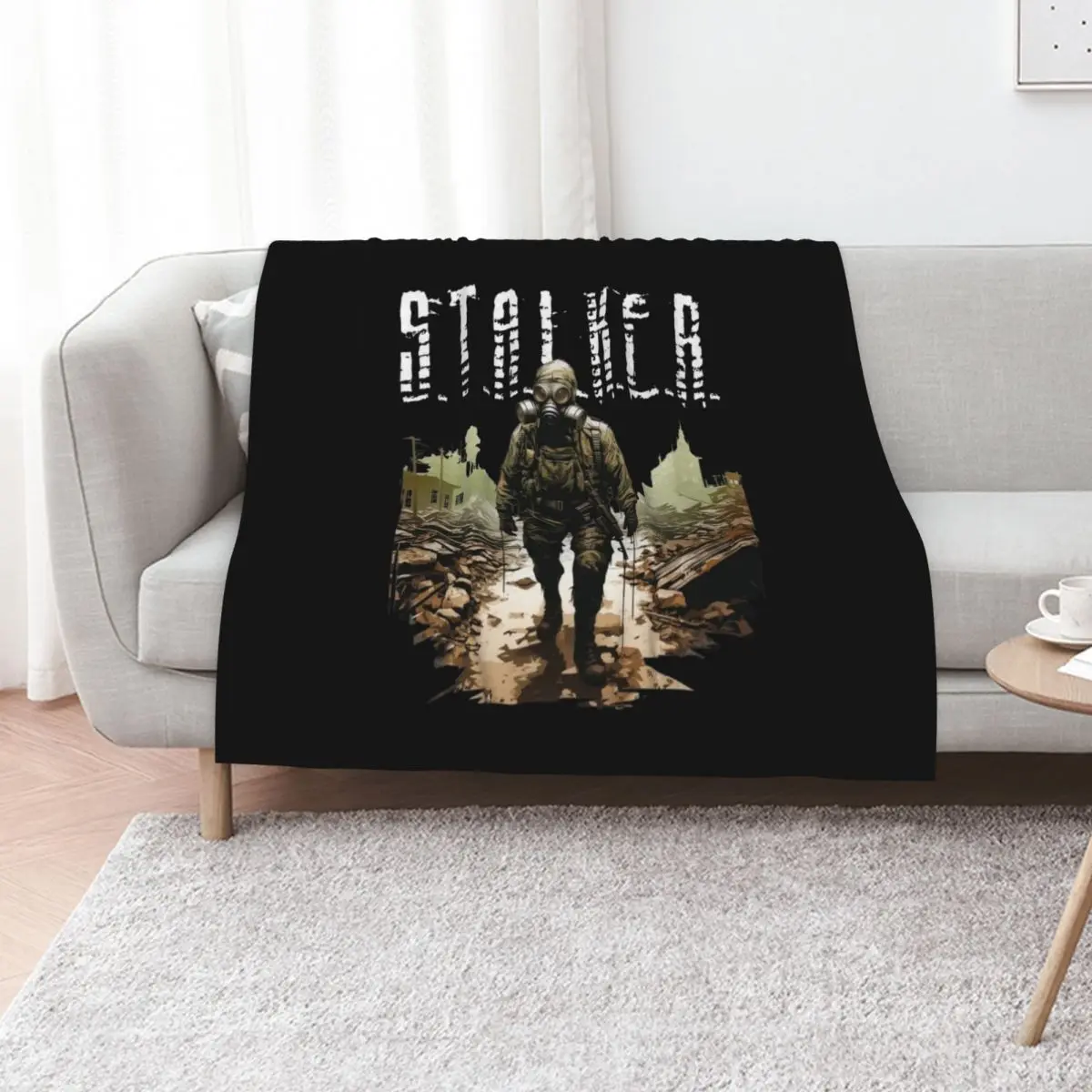 Stalker Game Art Stalker 2 FPS Video Game Throw Blanket warm winter sofa bed halloween funny gift Fashion Sofas Plaid Blankets