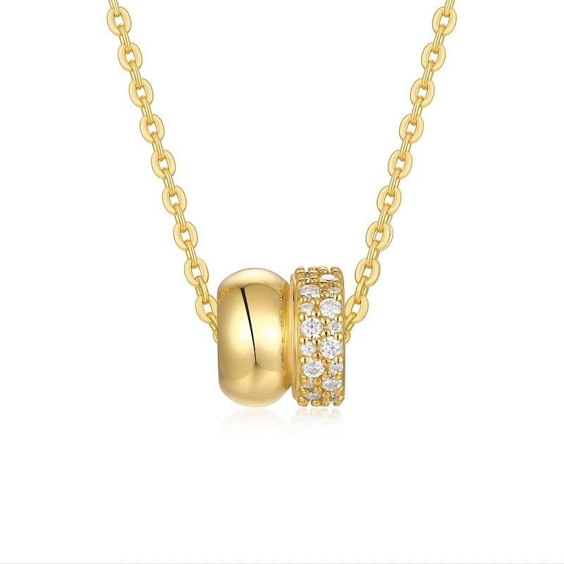 New 18K gold women's headwear fashion light luxury engagement gift ins style small fragrance pendant necklace for women