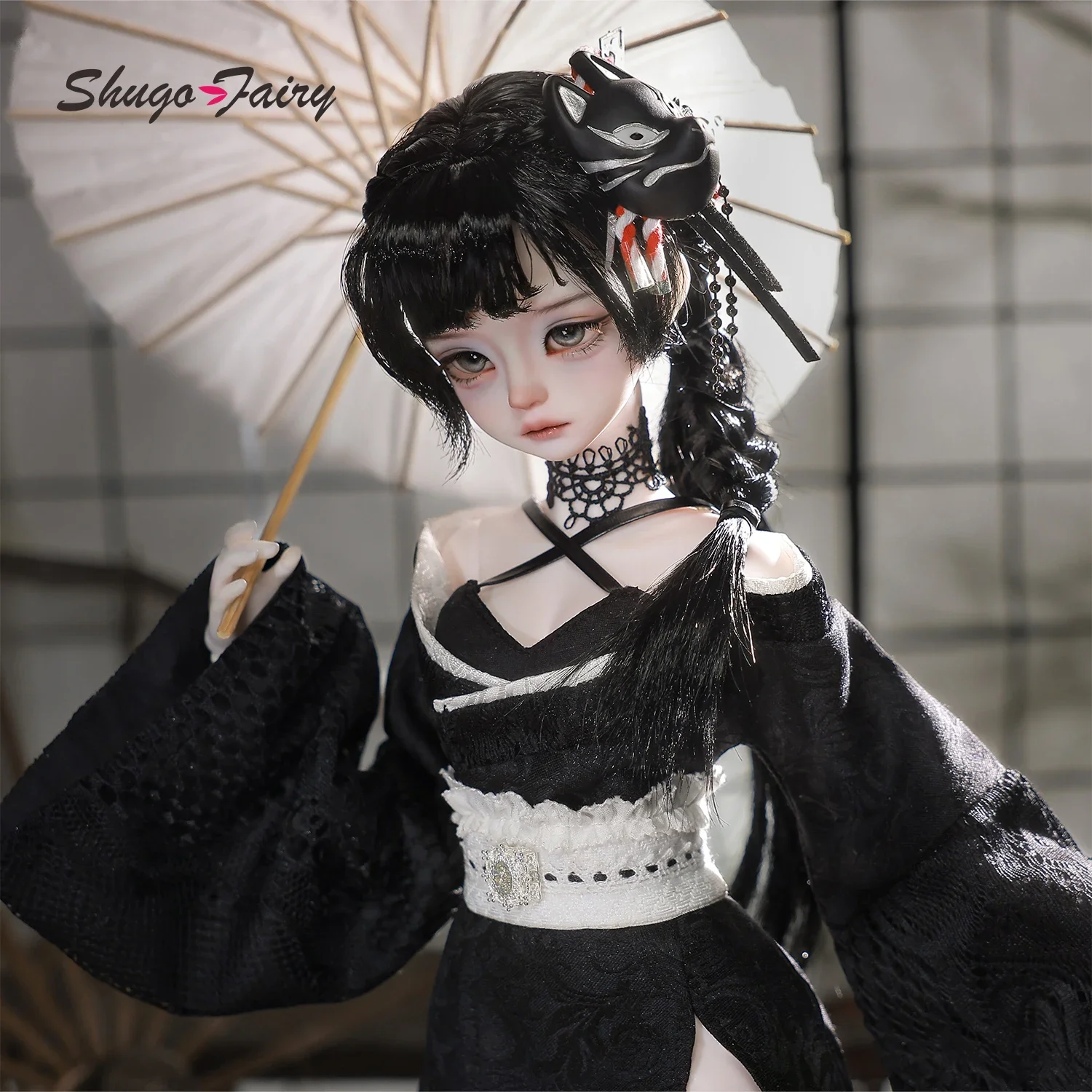 Kikyou E 1/4 BJD Warrior Princess - ياكوزا مافيا ستايل وافوكو ياباني وصدر كبير مجموعة كاملة مع أسلحة | Shugafairy Y2K #3