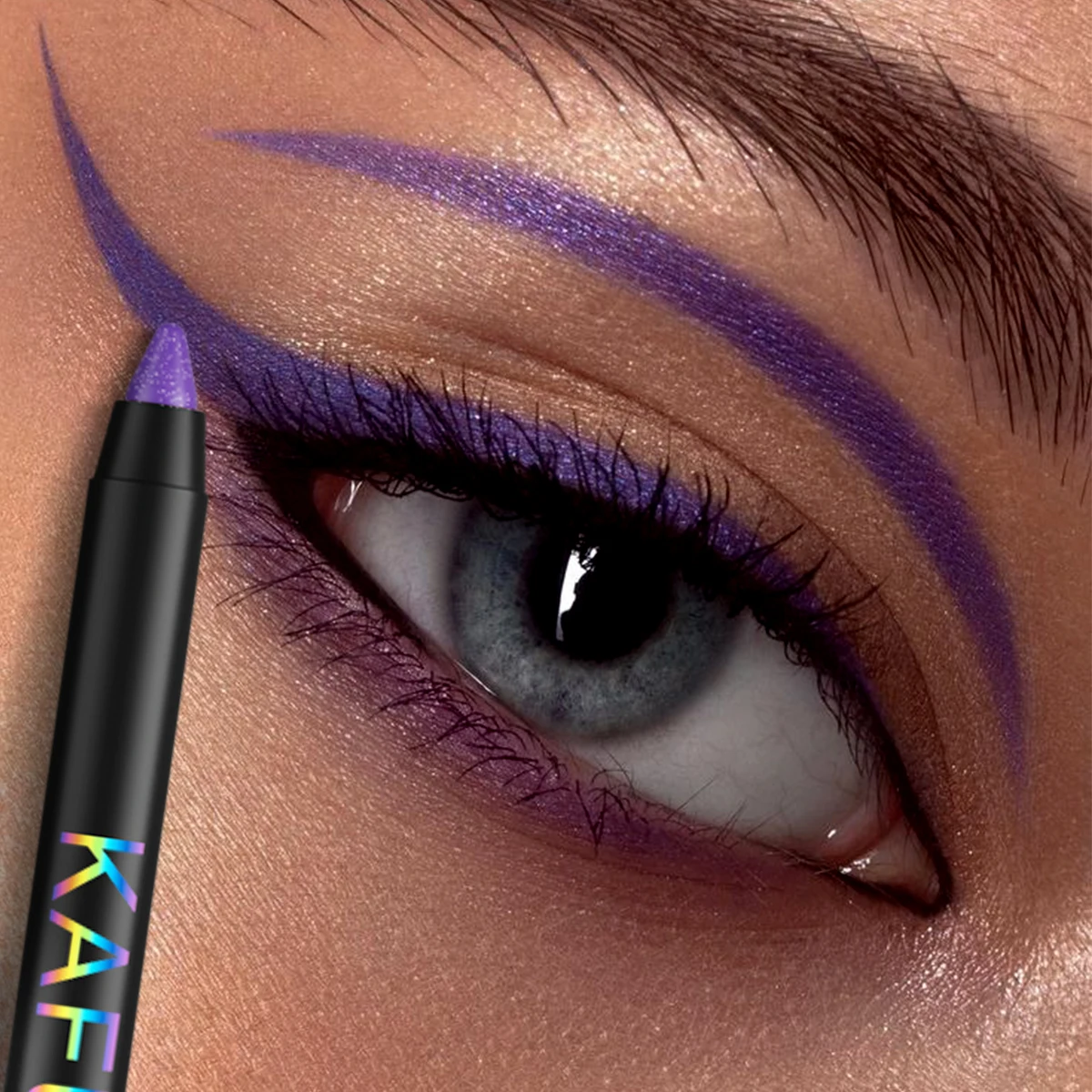 Stylo Eyeliner coloré, bâton Eyeliner métallique à paillettes nacrées et scintillantes, longue durée, imperméable, blanc et noir, 1 pièce