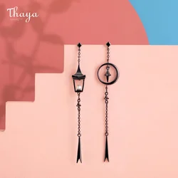 Thaya 100% S925 Sterling Silver Women Drop Earring Vintage Pendant Earrings Pearl Lantern Fashion Earrings Female Fine Jewelry