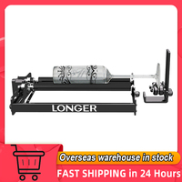 LONGER Laser Rotary Roller 360 Degrees Rotation Y-axis Laser Engraver Rotary Attachment 6-200mm Adjustable Engraving Space