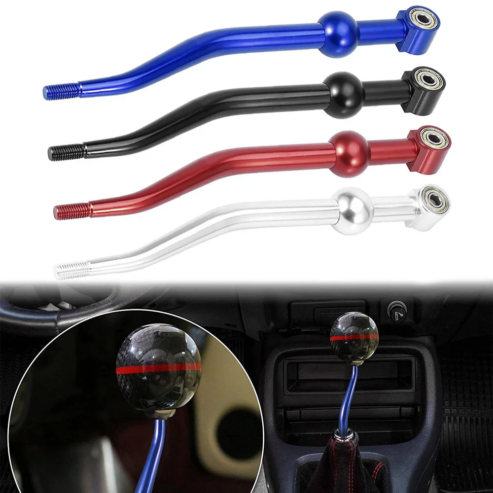 Car Dual Bend MT Manual Short Throw Shifter Aluminum Racing Manual Short Throw Shifter Lever For 88-00 Civic CRX Del Sol