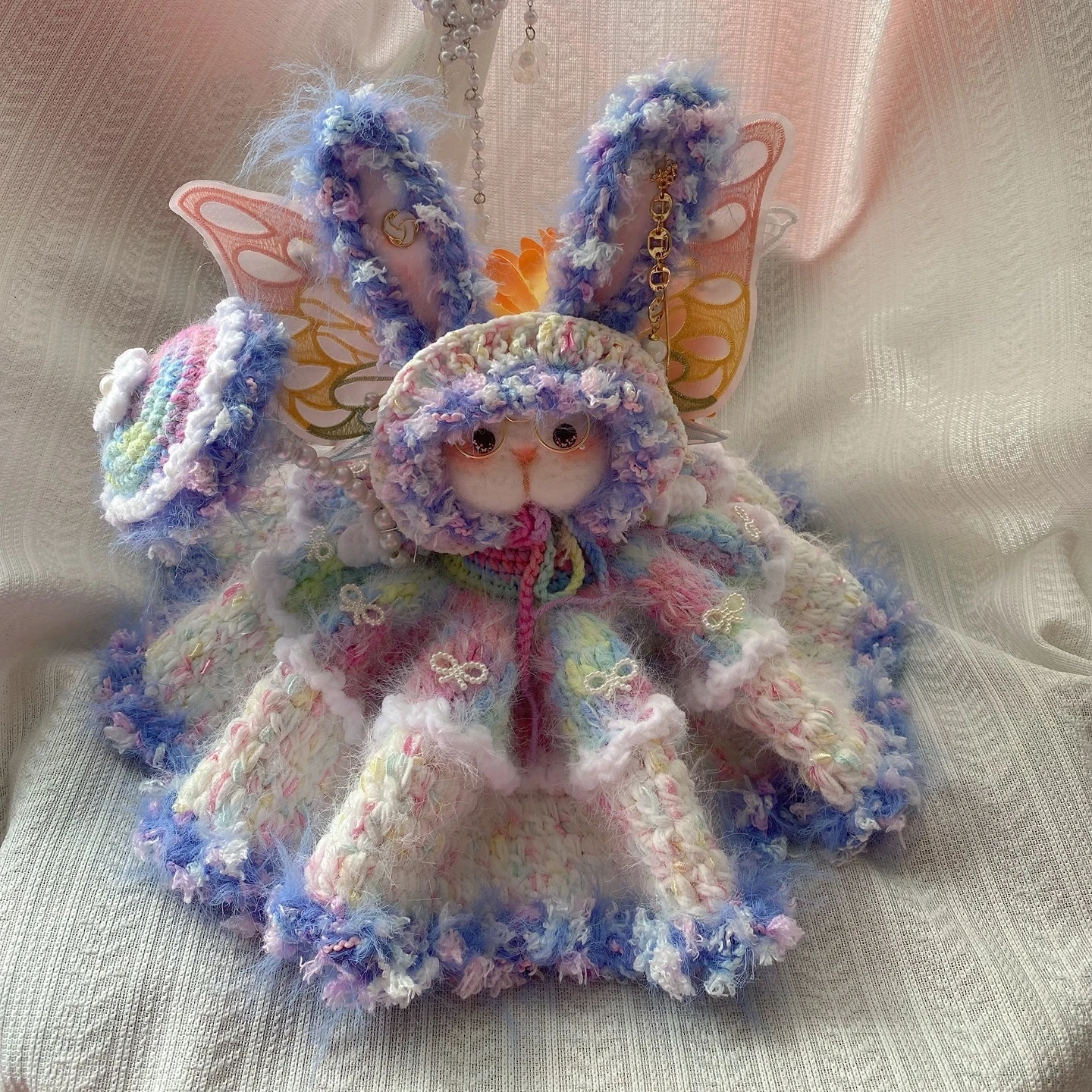 

0082 Easter Bunny Plush Toy Super Soft Animal Hugging Pillow Soothing Comfort Doll for Kids Girls Baby Nursery Gift Easter