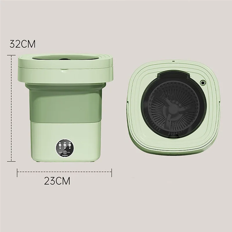 A88X Folding Washing Machine Portable Small Washing Machine Mini Underwear Cleaning Machine 8L(US Plug)