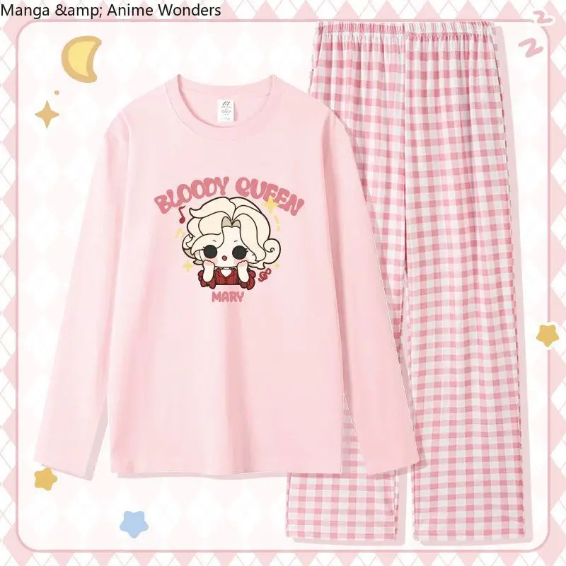 Role Play Identity V Mary Bloody Queen Cartoon Cute Homewear Suit Set Cosplay Comfortable Warm Long Sleeved Pants Halloween Gift