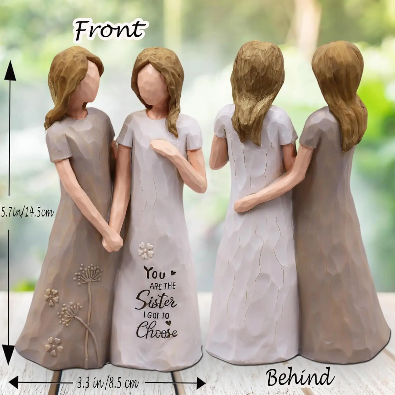 

Girls Friendship Statue Figurine Sisters Resin Sculpture Dorm Indoor Artwork home decor items