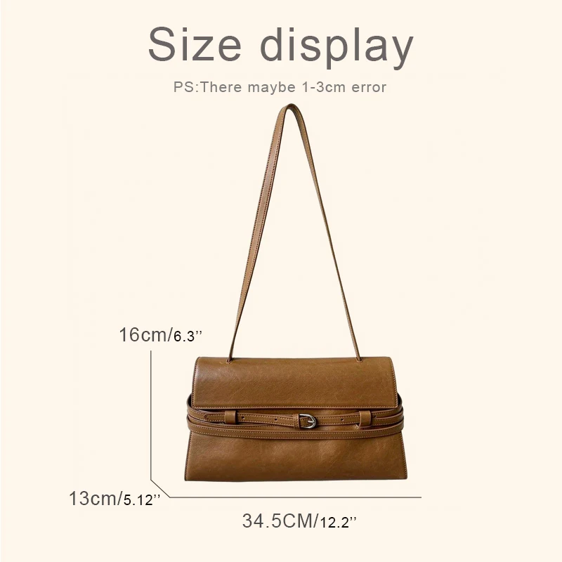 Customize Initials Leather Underarm Bags For Women Luxury Designer Handbags And Purses 2026 New In Natural Cowhide Belt Shoulder