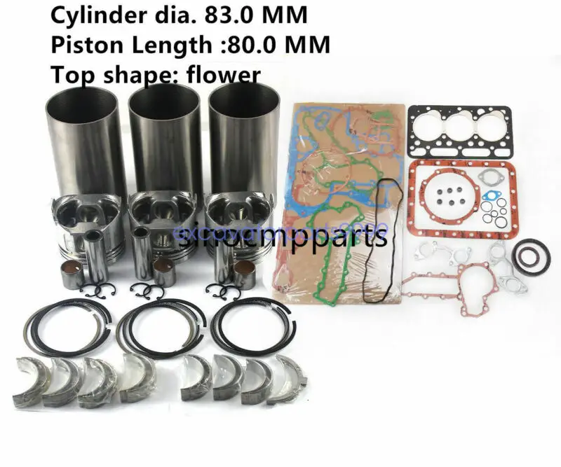 D1503 Engine Overhaul Rebuild Kit For Kubota KX91-3 U35 R420 L3010 Loaders