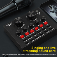 V8 V8S Audio Mixer USB External Headset Microphone Webcast Personal Live Broadcast Sound Card For Phone Computer
