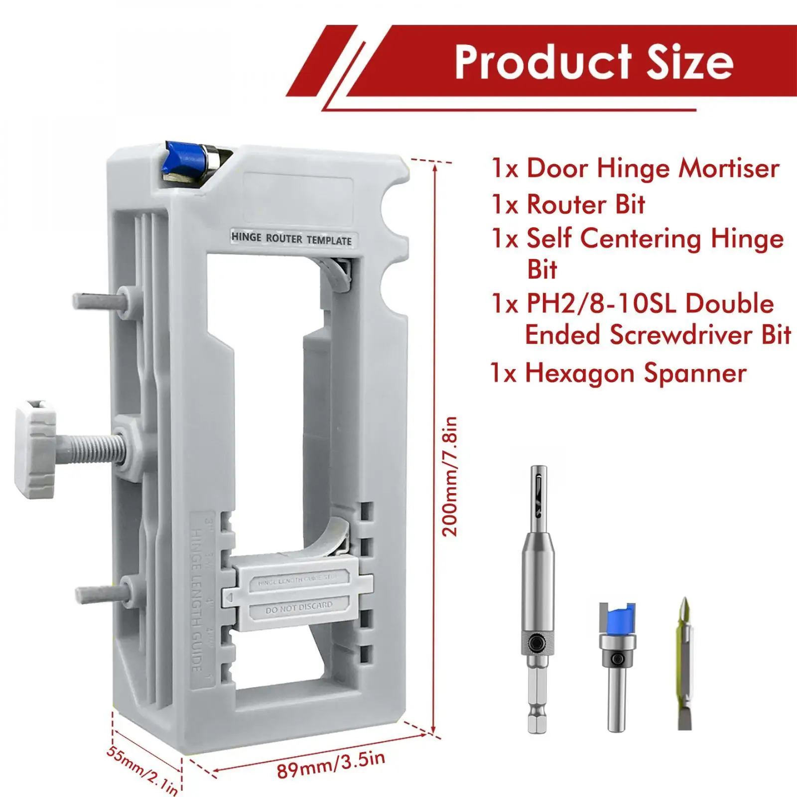 Door Hinge Jig Practical Easy to Install Wear Resistant Convenient Portable Hand Tool Hinge Installation Kit for DIY Carpenter