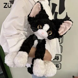 ZU 40cm Devon Rex Cat Plush Doll Cute Simulation Pet Kitten Devon Rex Plushies Lovely Soft Toy For Boy Girl Birthday