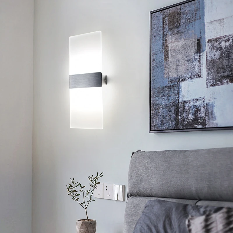 LED Wall Light Induction Night Light Bedside Aisle Corridor Staircase Background Decorative Light Personalized Design AC85-265V