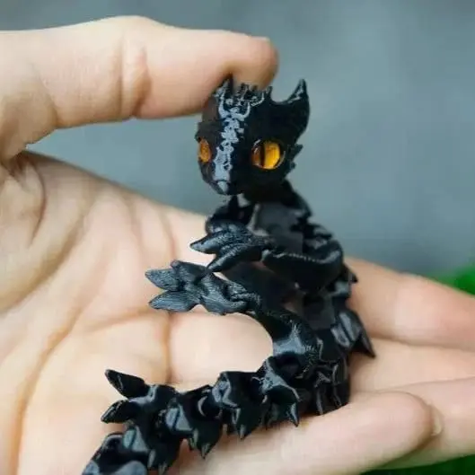 3D Printed Tiny Cute Dragon,3D Printed Articulated Dragon, Dragon Fidget Toy, Home Office Decor, Desktop Pet, 3D Printed Toys