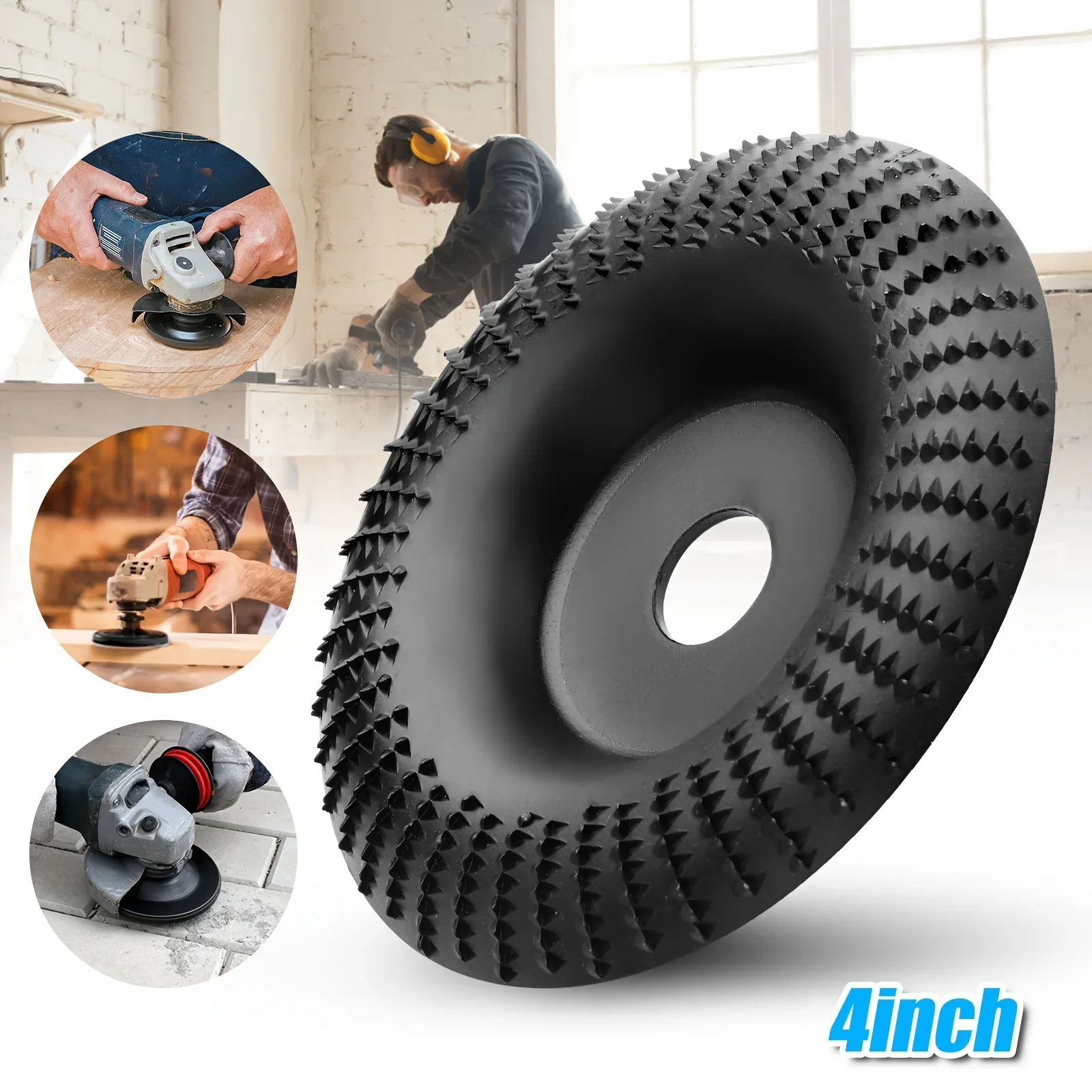 Quick-Shape Wood Grinder Wheel  Transform, Carve & Sand Effortlessly with Your Angle Grinder - Durable, Precision Tool for Woodw