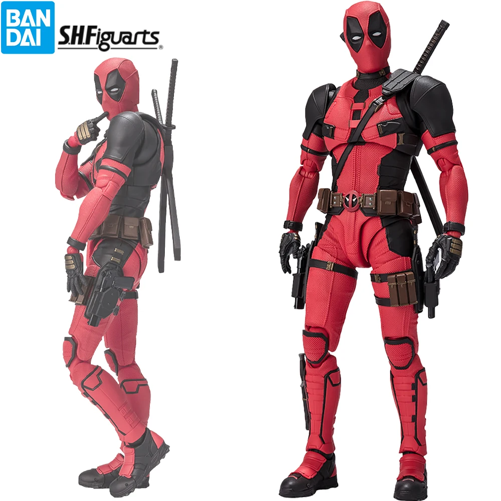 BANDAI S.H.Figuarts Deadpool And Wolverine Deadpool 1/12 Action Doll Anime Figure Collectible Model Toy Gift