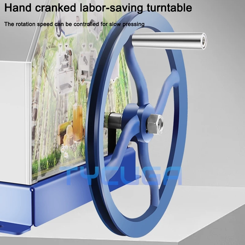 Spremiagrumi commerciale per canna da zucchero da tavolo manuale in acciaio inossidabile, separatore di succo di bagassa, spremiagrumi, frantoio per canna da zucchero