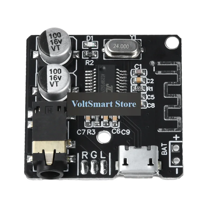 VoltSVHM-314 Bluetooth 5.1 MP3 Lossless Decoder Board SOP24 Micro USB Wireless Stereo Audio Module DC3.7-5V